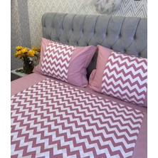 Calina Home Pembe Zik Zak Nevresim Takımı