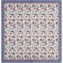 Bursa İpek Indigo Anadolu Desen Soft Eşarp