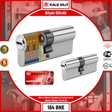 Kale Kilit Bilyalı Silindir 164 Bne 68 mm Nikel 5 Anahtarlı Emniyet Kartlı 164BNE00006