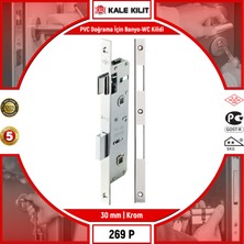 Kale Kilit Pvc Doğrama İçin Banyo-Wc Kilidi 269 P 30 mm Krom 269P3000001