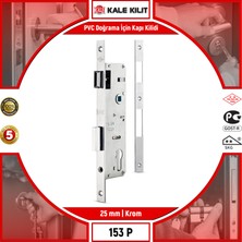 Kale Kilit Pvc Doğrama İçin Kapı Kilidi 153 P 25 mm Krom 153P2500001