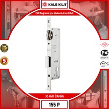 Kale Kilit Pvc Doğrama İçin Makaralı Kapı Kilidi 155 P 35 mm Krom 155P3500001