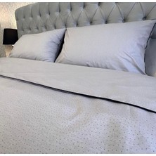 Calina Home Lacivert  Gri Puantıyelı Nevresım Takımı