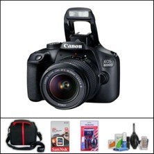 Canon Eos 4000 D + 18-55 mm Lens Dslr Fotoğraf Makinesi (Çanta + 32 GB Sd Kart  +  Temizlik Kiti)