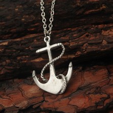 İdol Avm Denizci Halatlı Çapa Erkek Kolye Takı Aksesuar K24 T5