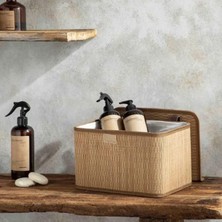 Home Gina Bambu Saklama Kutusu 36X27X22 cm Açık Kahverengi