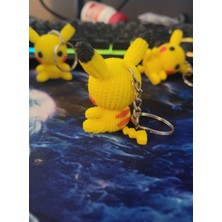 3D Online Örgü Şeklinde Pikachu Anahtrlık Plastik