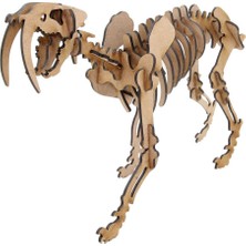 Mavi Doku Dinozor Serisi, Saber Tooth, 3D Ahşap Puzzle Maketi