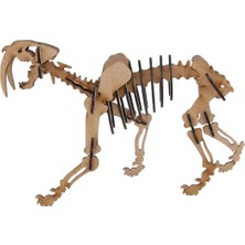 Mavi Doku Dinozor Serisi, Saber Tooth, 3D Ahşap Puzzle Maketi