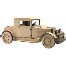 Mavi Doku Nostaljik Araba Serisi, Nash Coupe 1928 Model , 3D Ahşap Puzzle Maketi