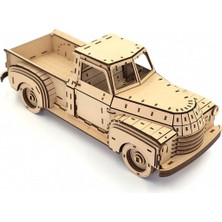 Mavi Doku Nostaljik Araba Serisi, Chevy Pickup 1948 Model, 3D Ahşap Puzzle Maketi