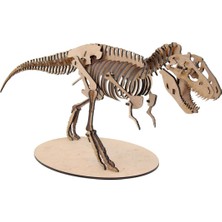 Mavi Doku Dinozor Serisi, Tyrannosaurus Rex , T-Rex 3D Ahşap Puzzle Maketi