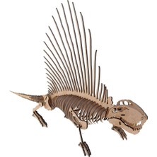 Mavi Doku Dinozor Serisi, Dimetrodon, 3D Ahşap Puzzle Maketi