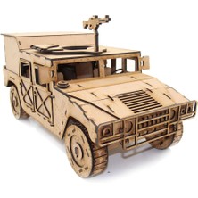 Mavi Doku Hummer M998 3D Ahşap Puzzle 4x4 Jeep Maketi