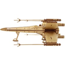 Mavi Doku Sw X-Wing 3D Ahşap Puzzle Maketi