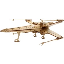 Mavi Doku Sw X-Wing 3D Ahşap Puzzle Maketi