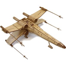 Mavi Doku Sw X-Wing 3D Ahşap Puzzle Maketi