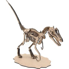 Mavi Doku Dinozor Serisi, Velociraptor , 3D Ahşap Puzzle Maketi