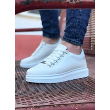 Nateli  WG08 Beyaz Düz Erkek Casual Ayakkabı