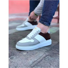 Nateli  WG011 Beyaz Taba Erkek Casual Ayakkabı