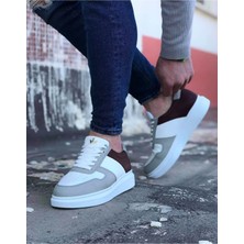 Nateli  WG011 Beyaz Taba Erkek Casual Ayakkabı