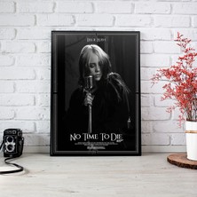 512 Art Design Billie Eilish No Time Do Die Müzik Duvar Dekor Poster 30 x 42 Çerçevesiz