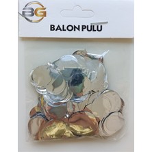 Ngüzel Party 1 Paket Metalize Gümüş Gri Balon İçi Konfeti Pulu