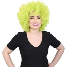 Colezium Animasyon Parti ve Palyaço Peruğu / Neon Yeşil /