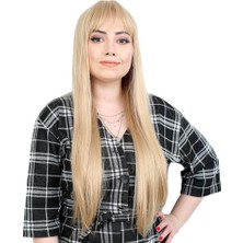 Kanekalon Fiber  Sentetik Uzun Düz Kahküllü Peruk / Balköpüğü /