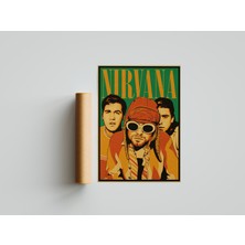 512 Art Design Nirvana Müzik Albüm Afiş Poster 30 x 42 Çerçevesiz