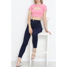 Nivendi Dekolteli Crop Body Tozpembe - 4121.1567.