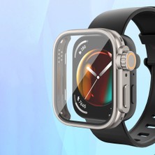 Fibaks Huawei Watch Fit 3 Kılıf Kasa ve Ekran Koruyucu Watch Ulltra 49MM Görünümlü Titanyum Kasa Çevirici