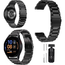 Fibaks Samsung Galaxy Watch Active 2 44MM Kordon Paslanmaz Çelik Stainless Steel Baklalı Ayarlanabilir Akıllı Saat Kordonu ve Ayarlama Aparatı