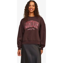 Jjxx Jxmerle Kadın Kahverengi Sweatshirt 12260608-SASSAFRAS