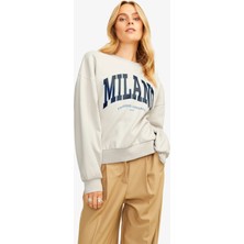 Jjxx Jxmerle Kadın Bej Sweatshirt 12260608-MOONBEAM