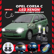 Furens Opel Corsa C 2000-2006 Uzun Far Uyumlu Şimşek Etkili LED Xenon Pro Series H7