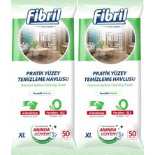 Fibril Yüzey Temizlik Havlusu 50 Yaprak Xl Temizlik Kokulu 2 Li Set 100 Yaprak Plastik Kapaklı