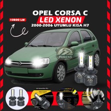 Furens Opel Corsa C 2000-2006 Kısa Far Uyumlu Şimşek Etkili LED Xenon Premium Series H7