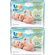 Uni Baby Islak Havlu Hassas Dokunuş 52 Yaprak (6 Lı Set) 312 Yaprak (2pk*3)