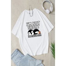 Only Trendwear  I'm Not Short Baskılı Unisex Oversize Tshirt