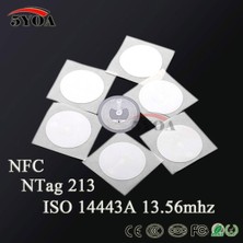 VK Boş 13.56 Mhz NTAG213 Nfc 213 Programlanabilir Sticker 200 Adet