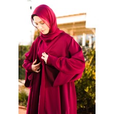 Harika Wear Koyu Fuşya Ipek Abaya