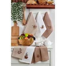 Tabea Home Coffee  6'lı Mutfak Kurulama Bezi 40X60CM | Mutfak Havlusu | Pamuklu |