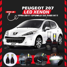 Furens Peugeot 207 1996-2011 Sis Farı Uyumlu Şimşek Etkili LED Xenon Light Series H11