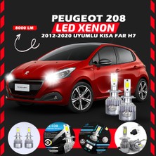 Furens Peugeot 208 2012-2020 Kısa Far Uyumlu Şimşek Etkili LED Xenon Performance Series H7