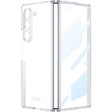 Pilanix Samsung Galaxy Z Fold 6 Kılıf Renkli Kenarlı Arkası Şeffaf Sert Kipta Kapak