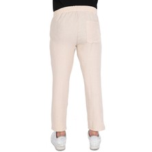 Sh Mağazacılık Ince Yazlık Erkek Yüksek Bel Rahat Salaş Pamuklu Slouchy Fit Basic Beli Lastikli Bilek Boy Pantolon