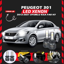 Furens Peugeot 301 2012-2021 Kısa Far Uyumlu Şimşek Etkili LED Xenon Premium Series H7