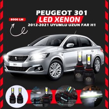 Furens Peugeot 301 2012-2021 Uzun Far Uyumlu Şimşek Etkili LED Xenon Light Series H1