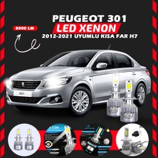 Furens Peugeot 301 2012-2021 Kısa Far Uyumlu Şimşek Etkili LED Xenon Performance Series H7